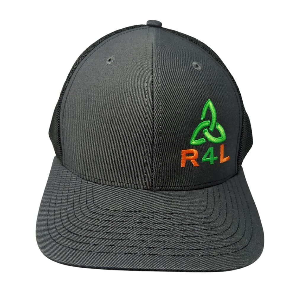 Richardson Snapback Mesh Back Trucker Hat Gray One Size R4l Logo